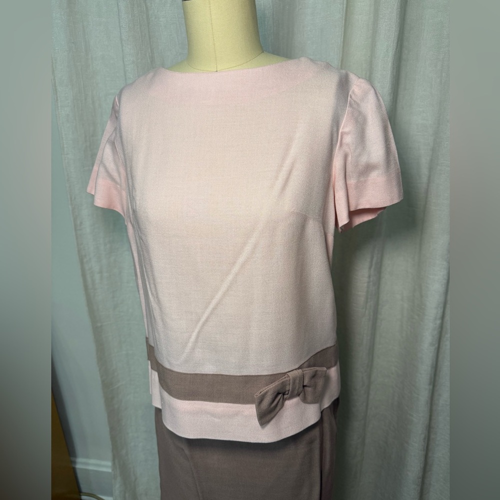 1960s VINTAGE SKIRT TOP SET MEDIUM